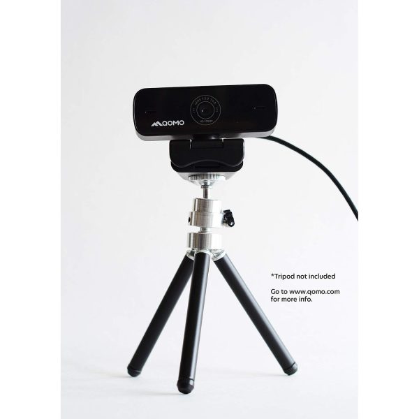 QOMO LLC QWC-004 Webcam with 1080P HD Video, Noise-Canceling Mic & Adjustable Head For Discount