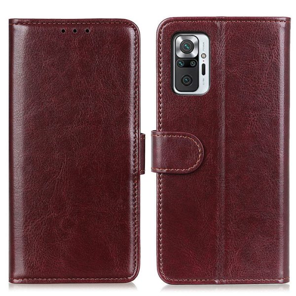 Crazy Horse Wallet Leather Stand Shell for Xiaomi Redmi Note 10 Pro Max Redmi Note 10 Pro Cheap