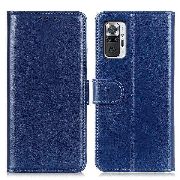 Crazy Horse Wallet Leather Stand Shell for Xiaomi Redmi Note 10 Pro Max Redmi Note 10 Pro Cheap