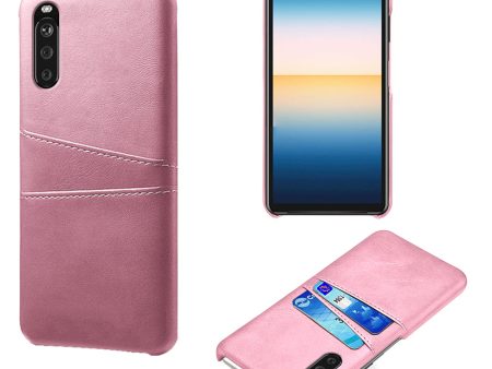 KSQ PC + PU Leather Coated Case with Dual-Card Slots for Sony Xperia 10 II Online Sale