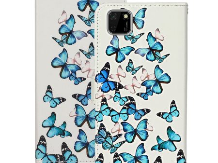 Pattern Printing Shell Leather Wallet Cell Phone Cover for Huawei Y5p Online now