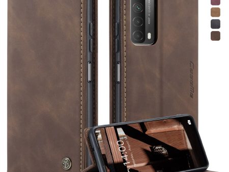 CASEME 013 Series Auto-absorbed Leather Wallet Case for Huawei P Smart 2021   Y7a For Sale