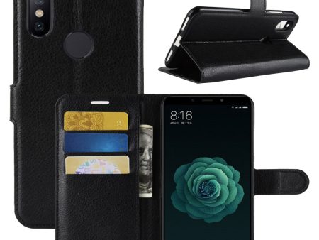 Litchi Skin Wallet Leather Stand Case for Xiaomi Mi A2   Mi 6X Online Sale