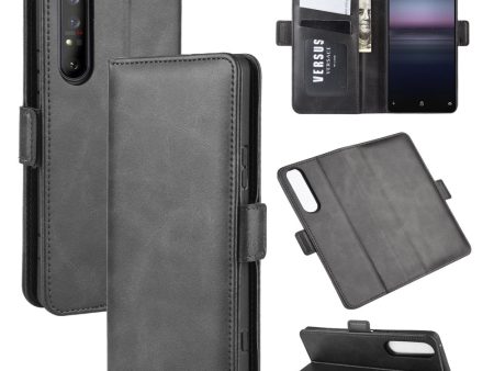 Double Clasp Flip Leather Wallet Stand Phone Cover for Sony Xperia 1 II Cheap