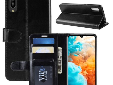 Crazy Horse PU Leather Mobile Cover with Wallet Stand for Huawei Y6 (2019, without Fingerprint Sensor)   Y6 Pro (2019) Sale