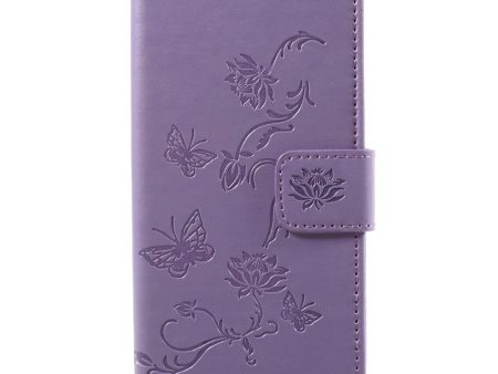 Imprint Butterfly Flower Magnetic Wallet PU Leather Stand Case for Samsung	Galaxy J3 (2017) EU   Asia Version Cheap