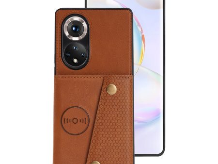 Built-in Vehicle Magnetic Sheet Card Slots Scratch-Resistant Kickstand PU Leather Coated TPU Case for Huawei nova 9 Pro Honor 50 Pro Sale