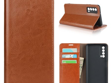 Crazy Horse Genuine Leather Wallet Stand Case for Huawei P Smart 2021   Y7a Hot on Sale