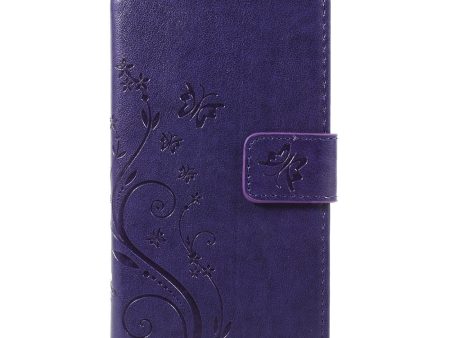 Imprinted Flora Butterflies Wallet Leather Mobile Case for Huawei P8 Lite (2017)   Honor 8 Lite Online Sale