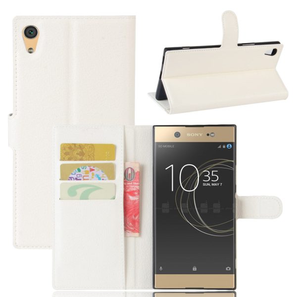 Litchi Skin Leather Wallet Cover for Sony Xperia XA1 Ultra For Sale