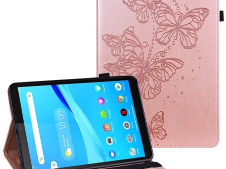 Butterfly Pattern Imprinting Folio Stand PU Leather Protective Case with Card Slots and Elastic Band for Lenovo Tab P11 TB-J606F   Tab P11 5G Online Hot Sale