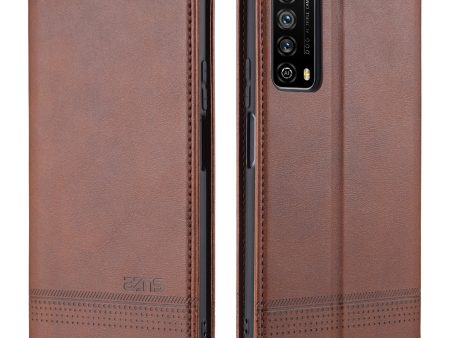 AZNS Stand Wallet Auto-absorbed Magnetic Leather Case for Huawei P smart 2021 Y7a Online now