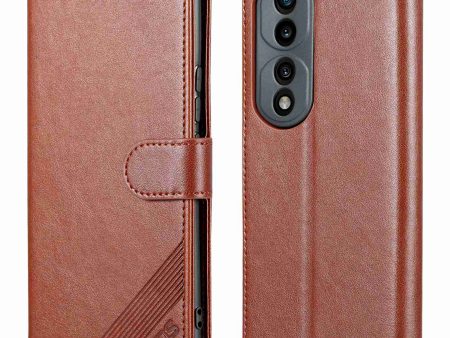 AZNS For Honor 70 5G Anti-scratch Textured PU Leather Wallet Case Anti-drop Magnetic Folio Shockproof Phone Cover Stand Card Holder Sale