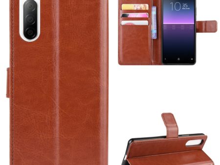 Crazy Horse Flip Leather Protective Cover with Wallet for Sony Xperia 10 II Supply