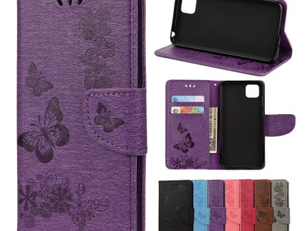 Imprint Butterfly Flower Cover Leather Wallet Case for Huawei Y5p Honor 9S Fashion