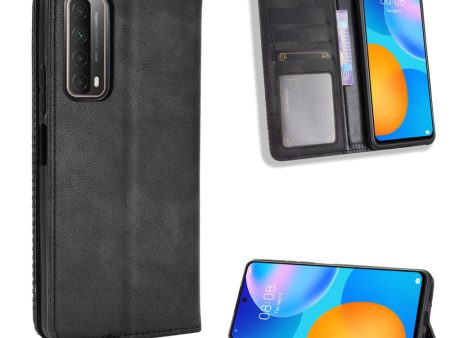 Auto-absorbed Retro PU Leather Cover for Huawei P smart 2021 Y7a Case Fashion