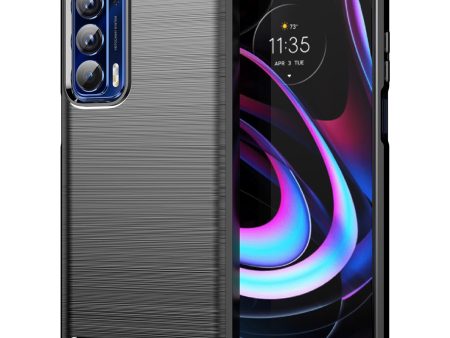 Ultra Thin Flexible TPU Case Scratch-Resistant Carbon Fiber Texture Freely-Twisted Phone Cover with Brushed Surface for Motorola Edge (2021) Edge 5G UW Online now