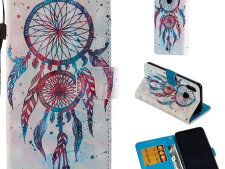 For Huawei P20 Lite   Nova 3e (China) Pattern Printing Leather Stand Magnetic Case For Cheap