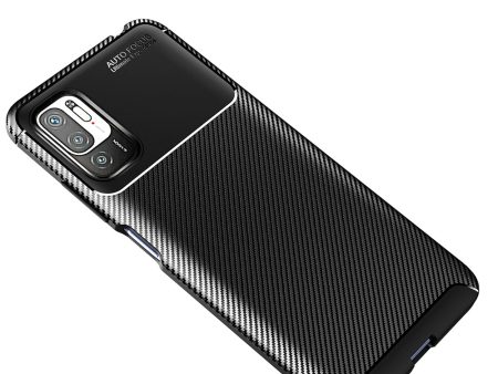 Carbon Fiber Texture Ultra Slim TPU Cover Shock-proof Phone Case for Xiaomi Redmi Note 10 5G Poco M3 Pro 5G 4G Online now