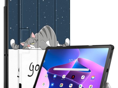 For Lenovo Tab M10 Plus (Gen 3) 10.6 inch 125FTB-128F Trifold Stand Case Pattern Printing PU Leather Auto Wake Sleep Smart Cover Online Hot Sale