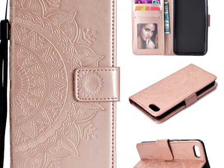 Imprinted Mandala Pattern Wallet Leather Mobile Case for Huawei Y5 (2018)   Y5 Prime (2018)   Honor Play 7   Honor 7s Online now