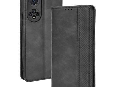 Anti-dust Retro Textured Surface Phone Leather Case Wallet Stand Protective Cover for Huawei nova 9 Pro   Honor 50 Pro Online Sale