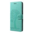 Imprint Tree Owl Leather Wallet Stand Case for Sony Xperia 1 Discount