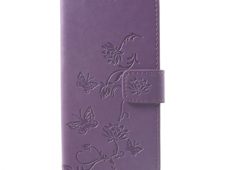 Imprint Butterfly Flowers Leather Stand Wallet Folio Case for Huawei Mate 20 Pro Sale