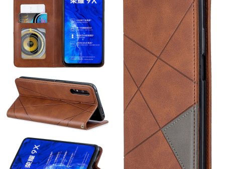 Geometric Pattern Leather Card Holder Case for Huawei Honor 9X (For China)   9X Pro Online