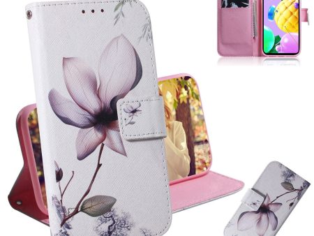 Pattern Printing Leather Case for LG K62 K52 Q52 Wallet Phone Cover with Lanyard Fashion