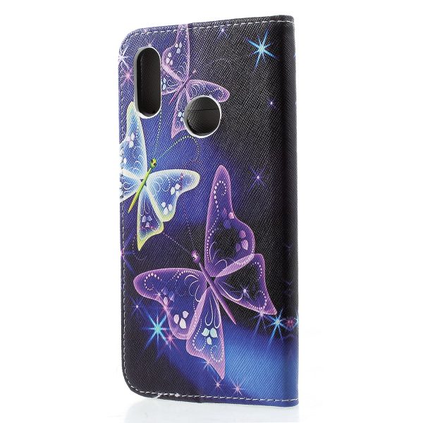 Cross Texture Pattern Printing PU Leather Phone Cover [Stand Wallet] for Huawei Honor 10 Lite Discount